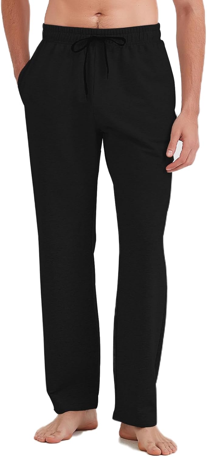 30/32/34/36/38/40 Long Inseam Mens Tall Sweatpants Open Bottom Joggers Athletic Yoga Pants with Pockets