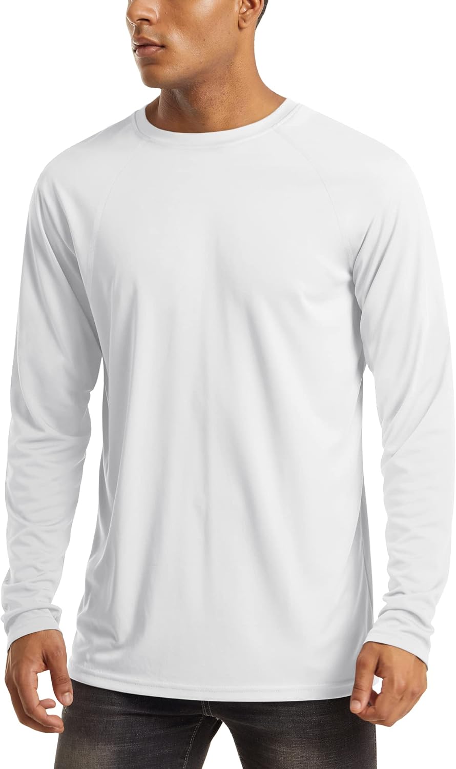 Men Long Sleeve Shirts UPF 50+ UV Sun Protection Athletic Shirts for Hiking Running Workout Rash Guard