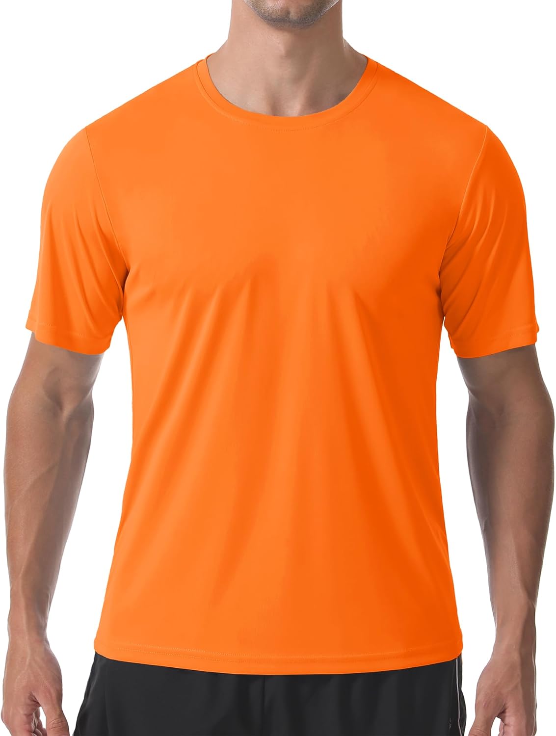 Men's Short Sleeve T-Shirt UPF 50+ Quick Dry Rash Guard Athletic Running T Shirts UV Sun Protection Swim Water Shirt